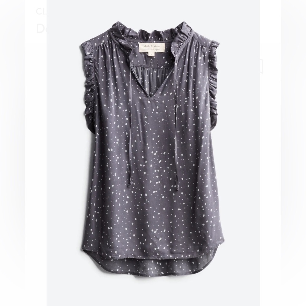 Cloth & Stone Delfina Ruffle Detail Top